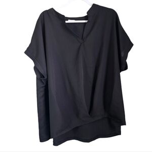 Chic Soul 2X Plus, black short sleeve blouse “women’s very loose fit” oversized